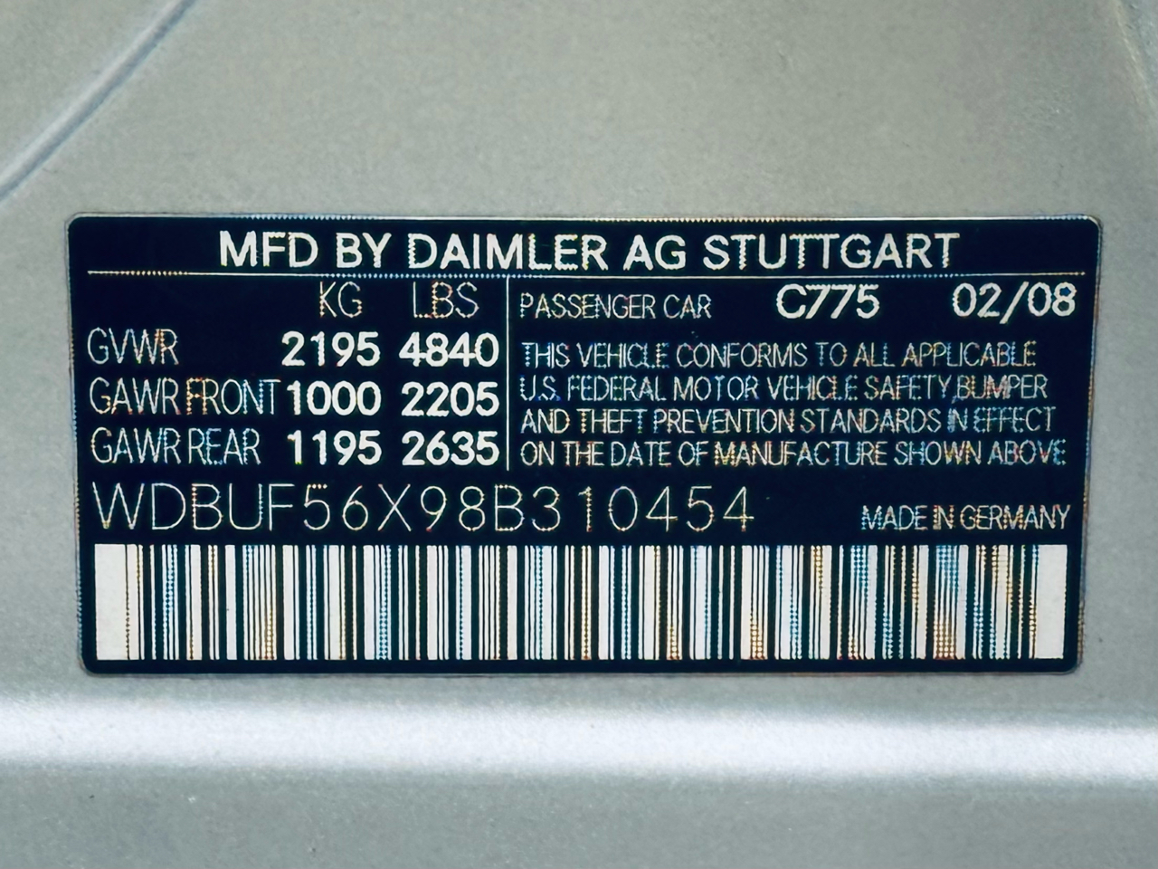 Mercedes-Benz E-Class 4dr Sdn Sport 3.5L RWD 2008