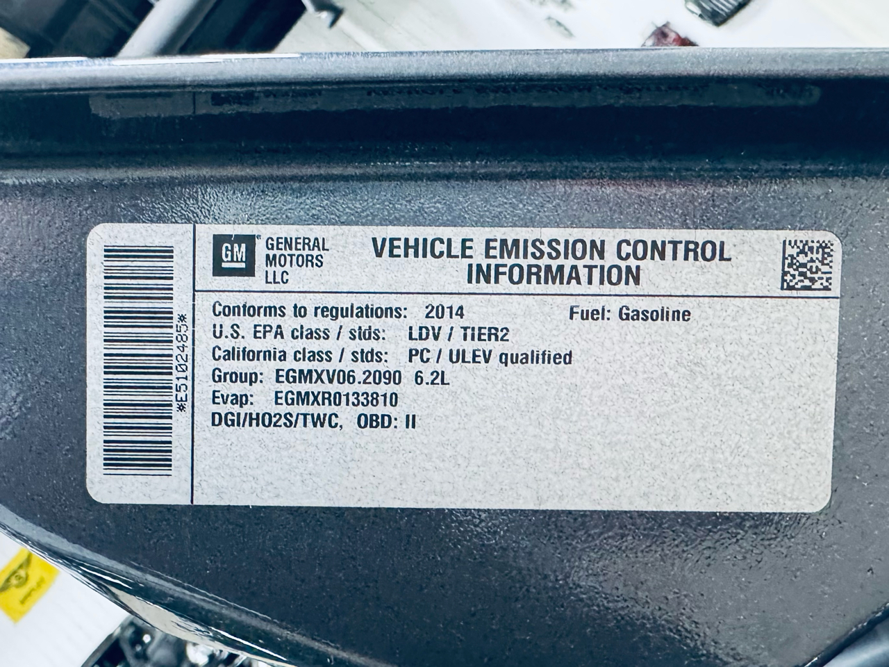 Chevrolet Corvette Stingray 2dr Z51 Cpe w/2LT 2014