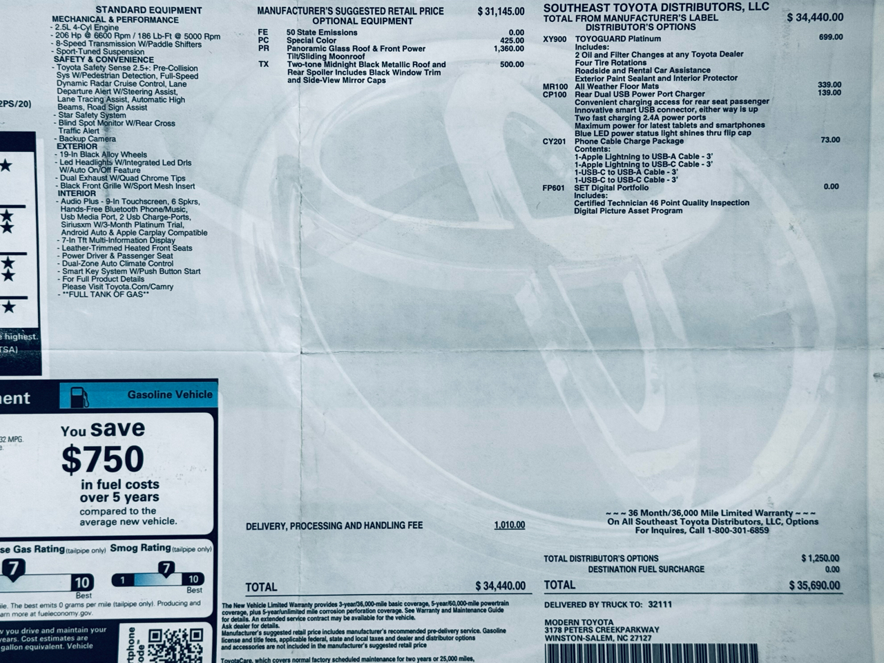 Toyota Camry XSE Auto (Natl) 2022