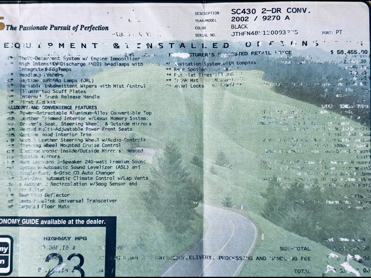 Lexus SC 430 2dr Convertible 2002