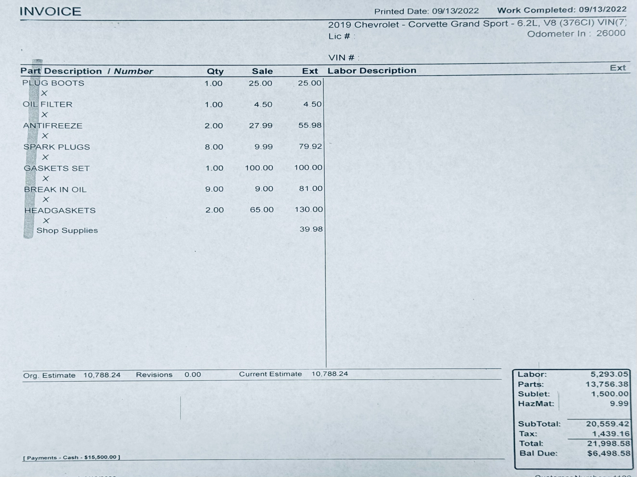 Chevrolet Corvette 2dr Grand Sport Cpe w/2LT 2019