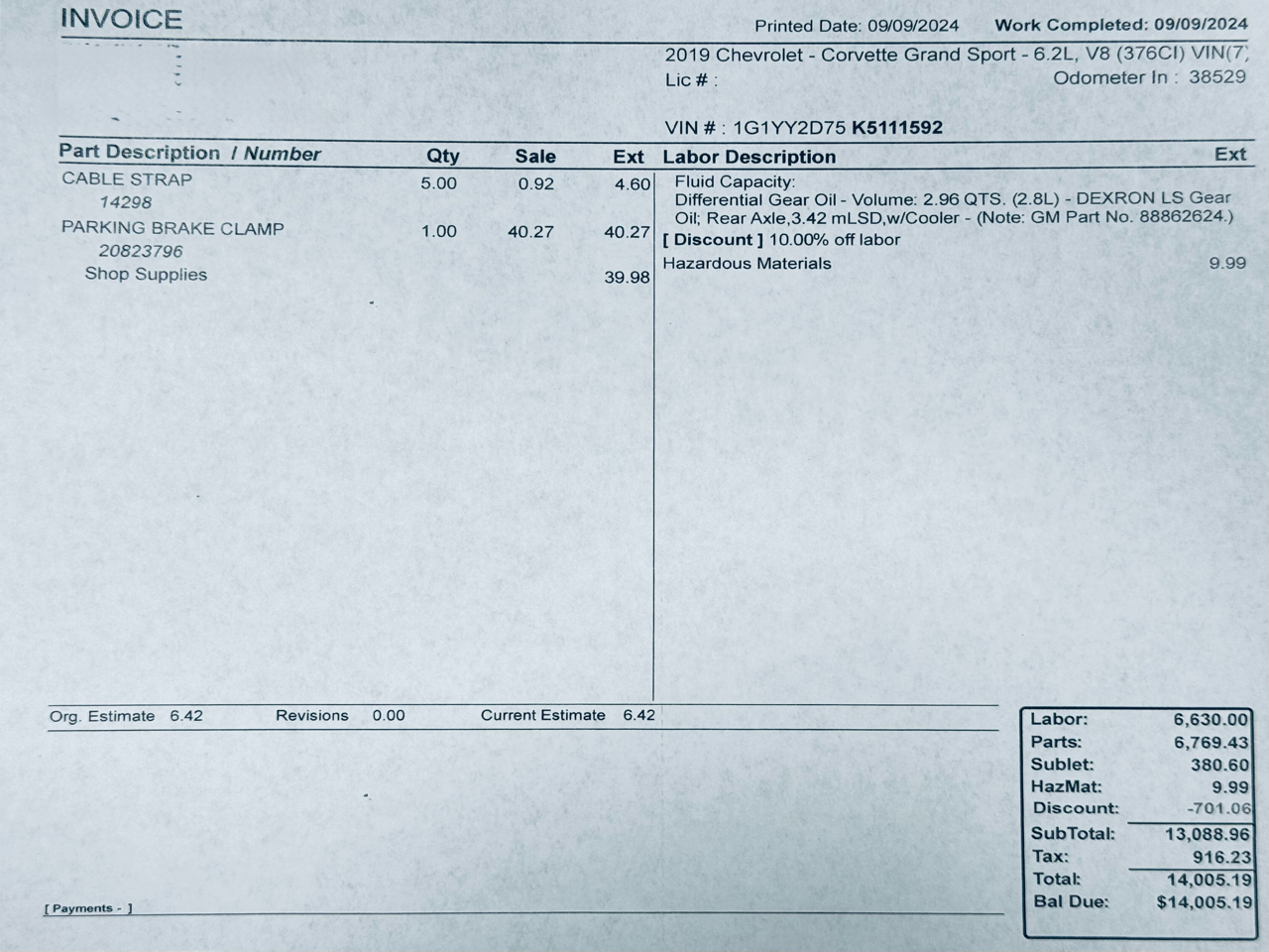 Chevrolet Corvette 2dr Grand Sport Cpe w/2LT 2019