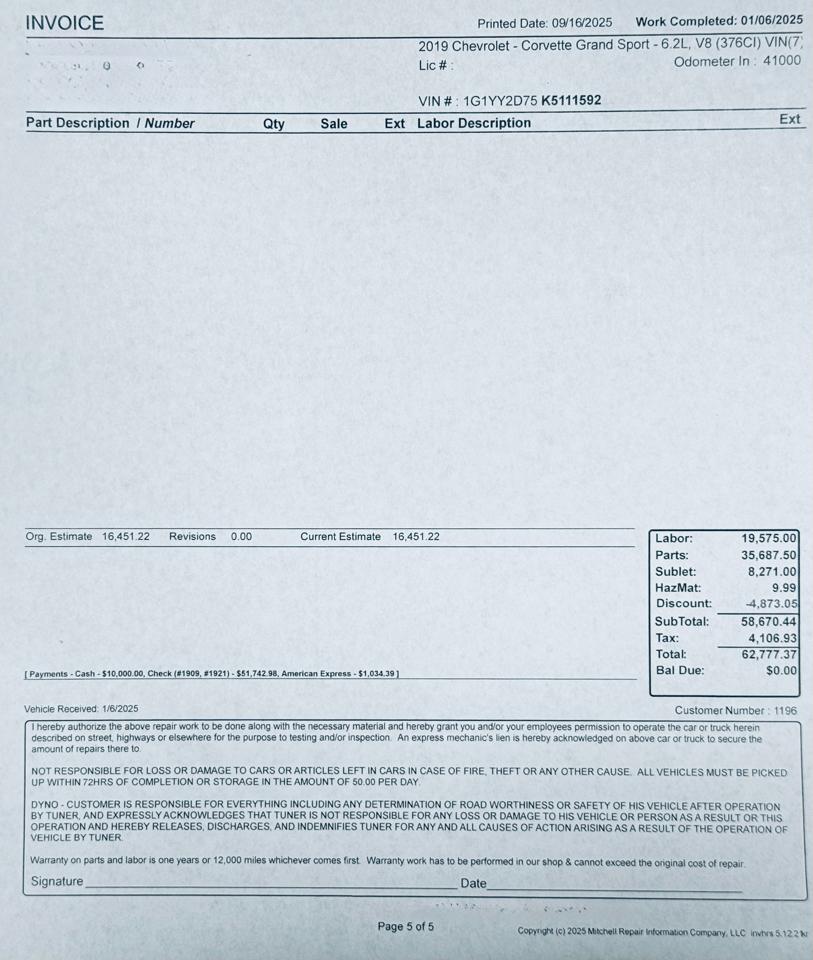 Chevrolet Corvette 2dr Grand Sport Cpe w/2LT 2019