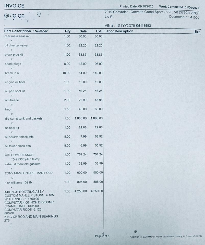 Chevrolet Corvette 2dr Grand Sport Cpe w/2LT 2019