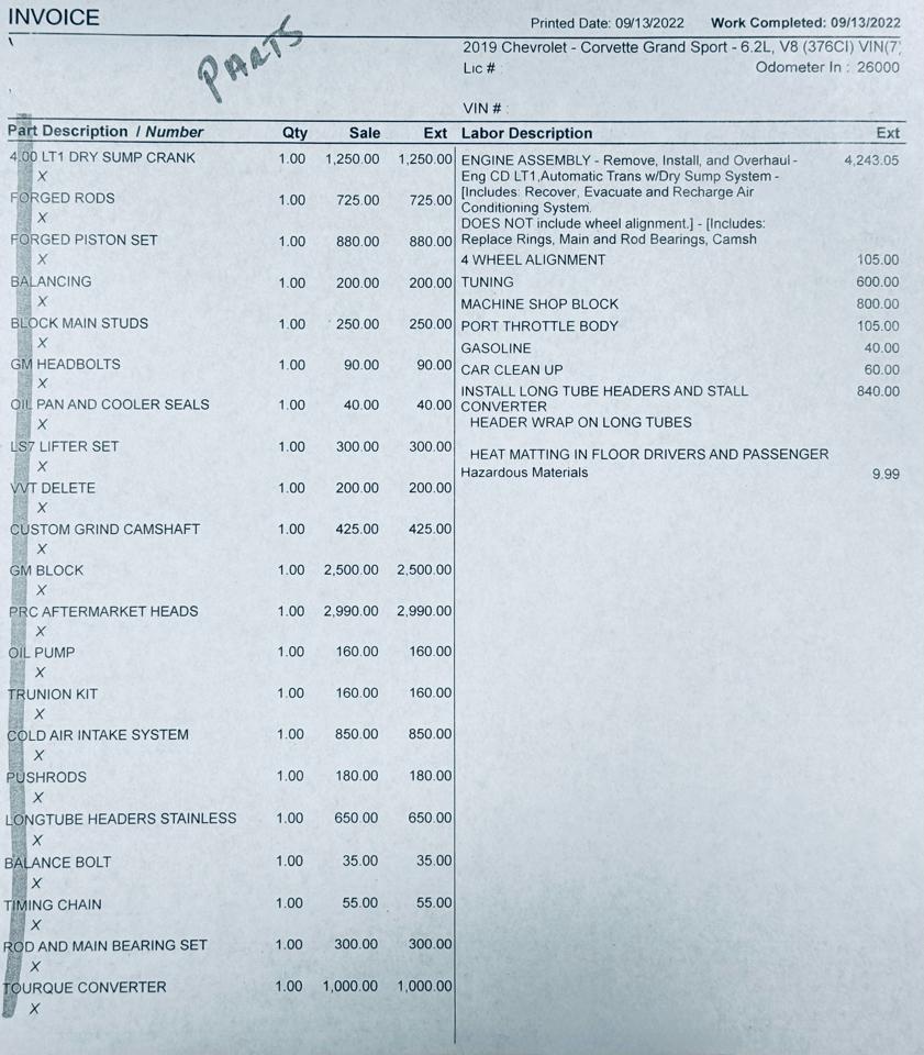 Chevrolet Corvette 2dr Grand Sport Cpe w/2LT 2019