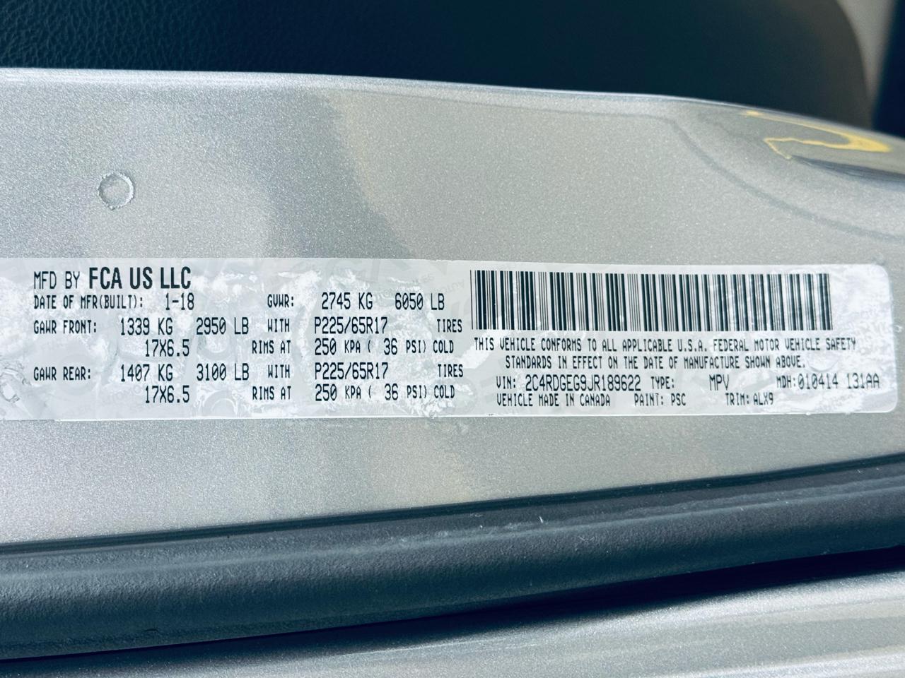 Dodge Grand Caravan GT Wagon 2018