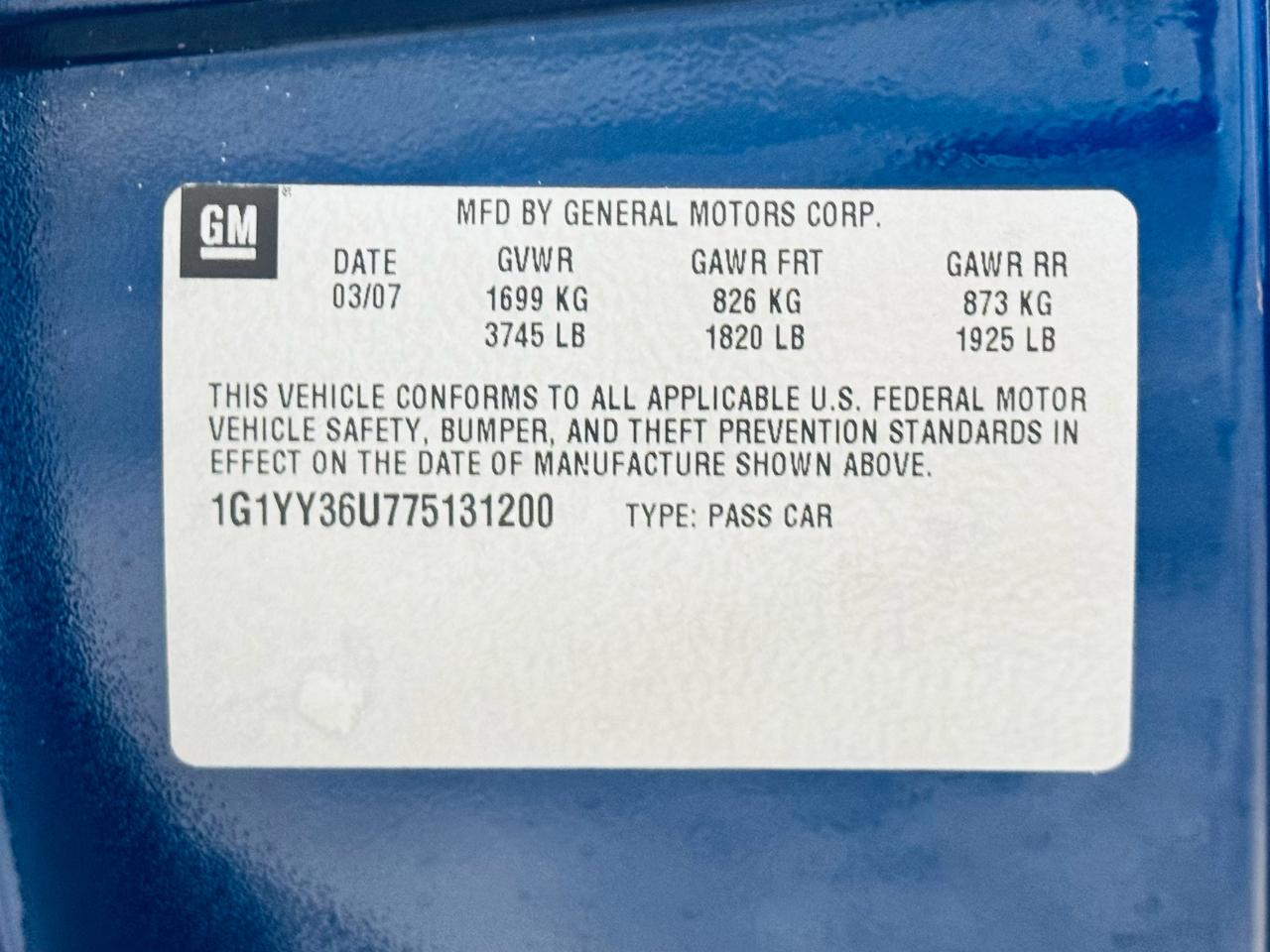 Chevrolet Corvette 2dr Conv 2007