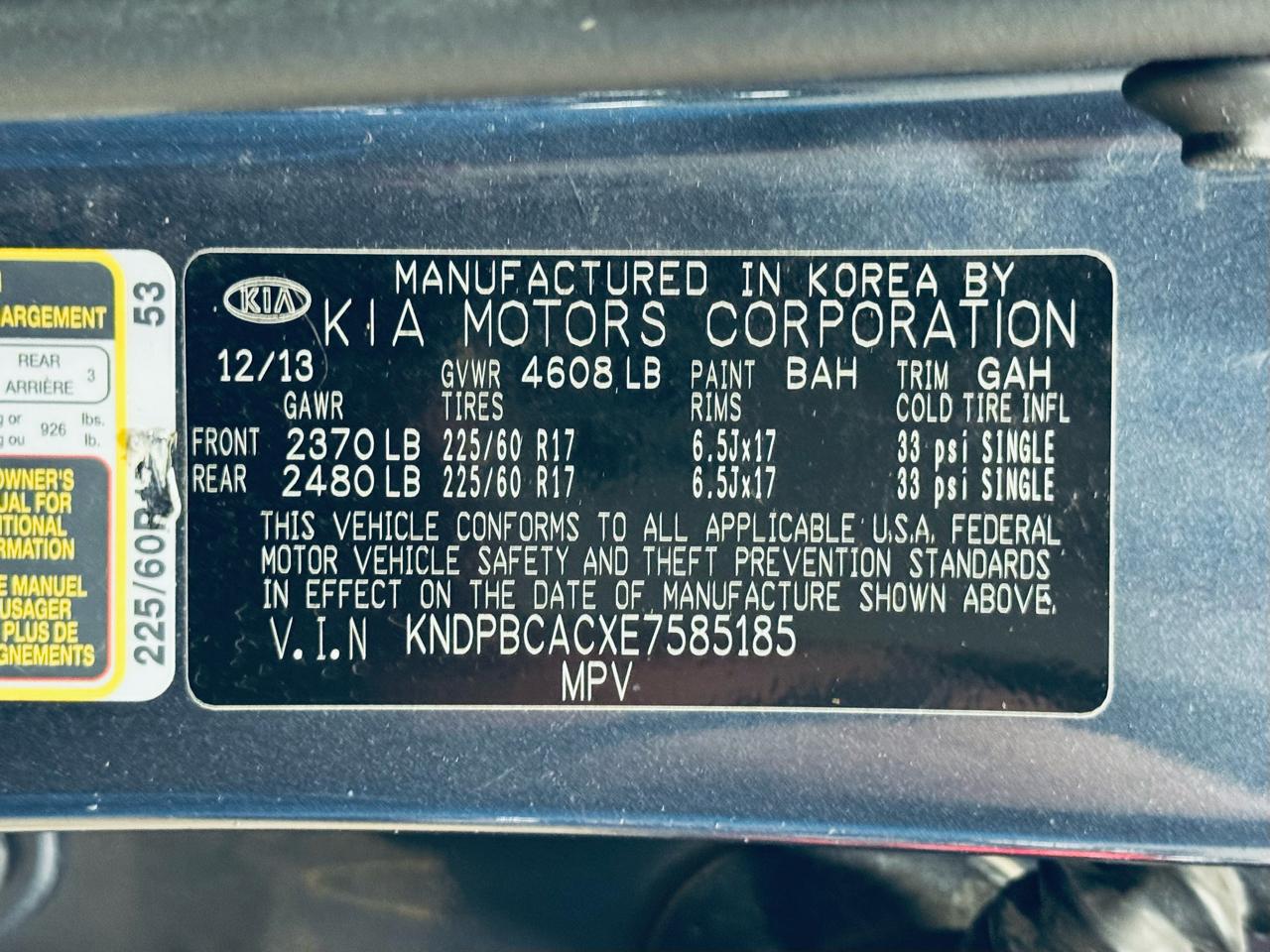 Kia Sportage AWD 4dr LX 2014