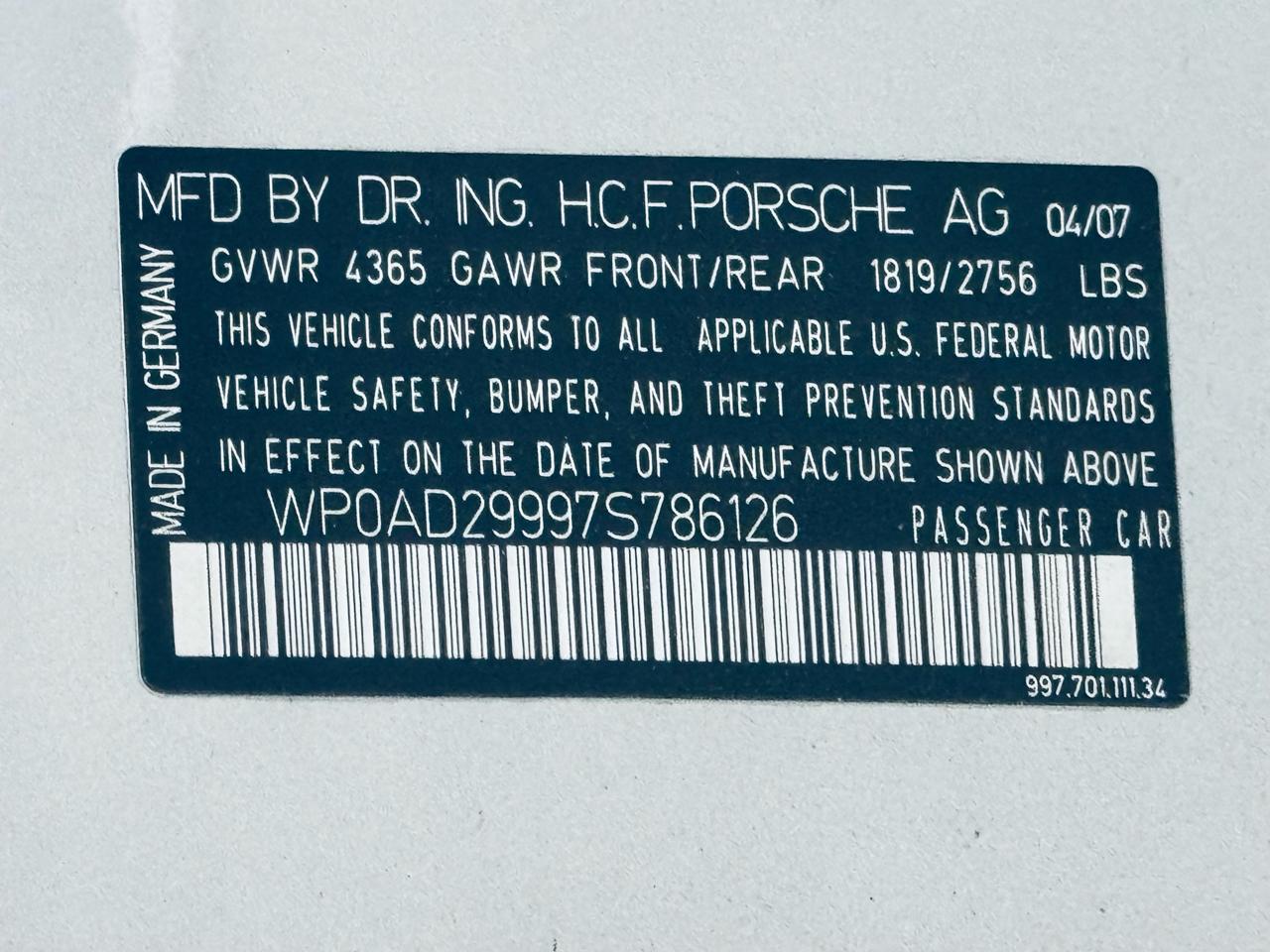 Porsche 911 2dr Cpe Turbo 2007