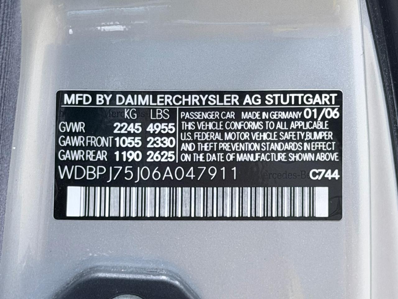 Mercedes-Benz CL-Class 2dr Cpe 5.0L 2006