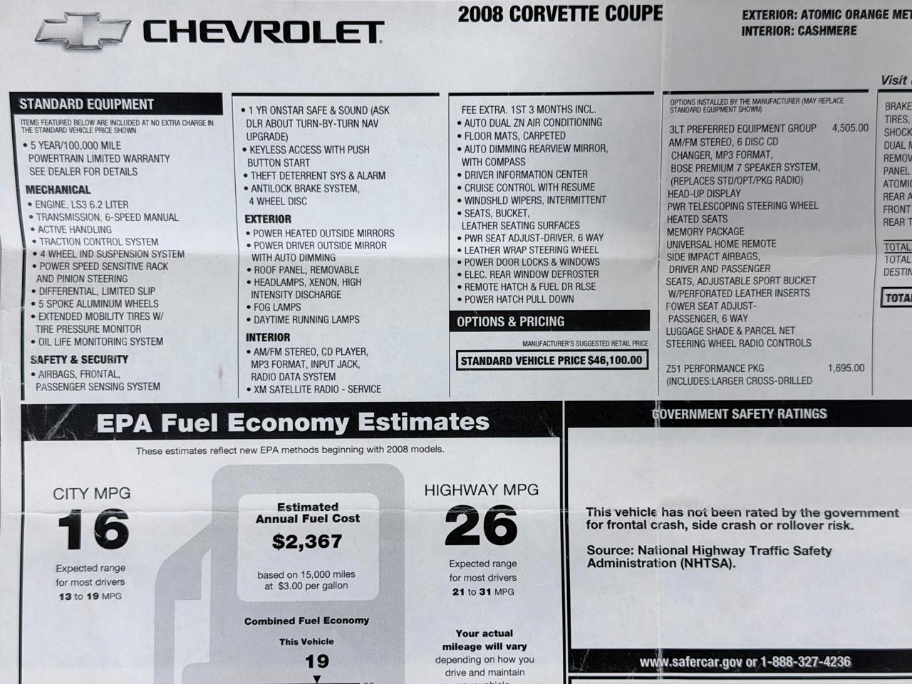 Chevrolet Corvette  2008