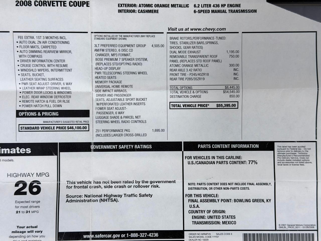 Chevrolet Corvette  2008