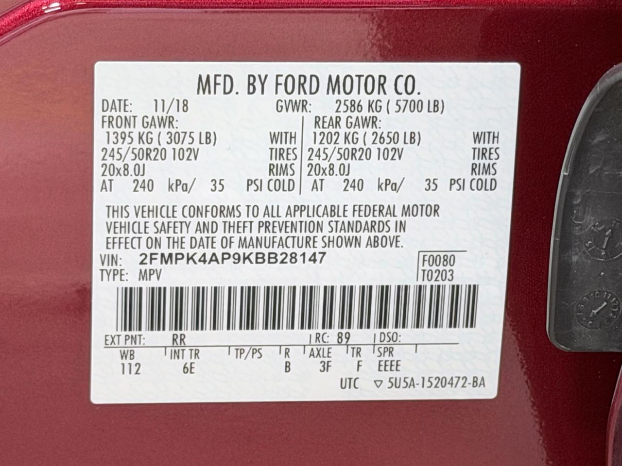 Ford Edge ST AWD 2019