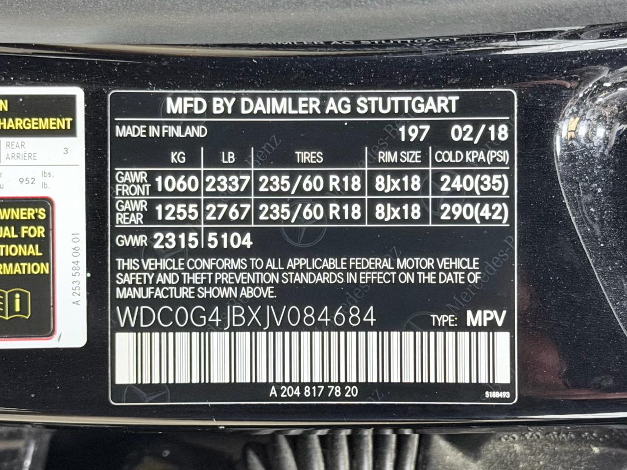 Mercedes-Benz GLC GLC 300 SUV 2018