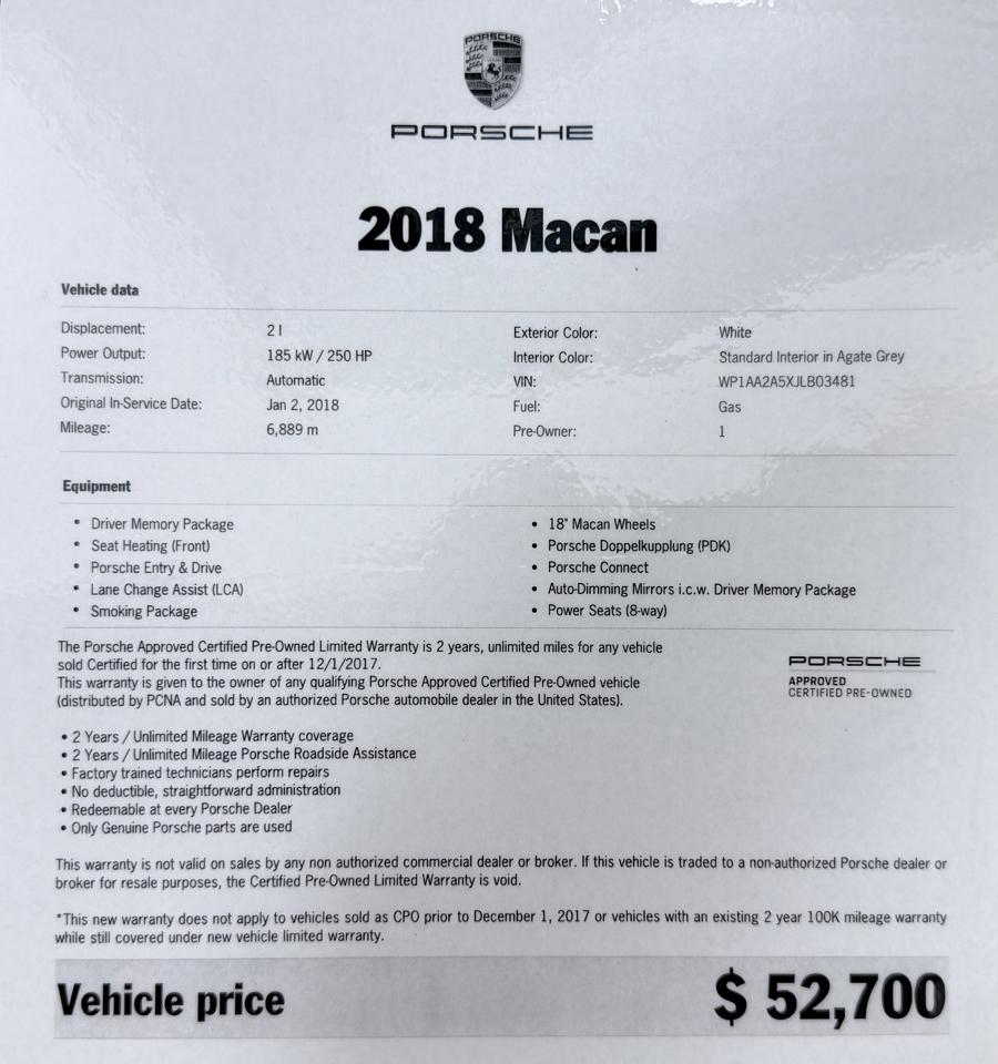 Porsche Macan AWD 2018