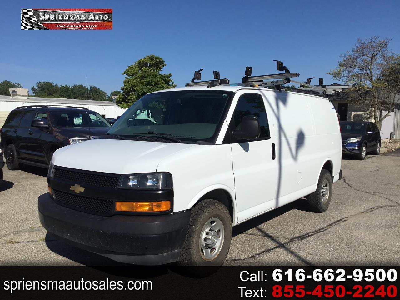 White 2020 Chevrolet Express Cargo Van Rear-Wheel Drive Automatic