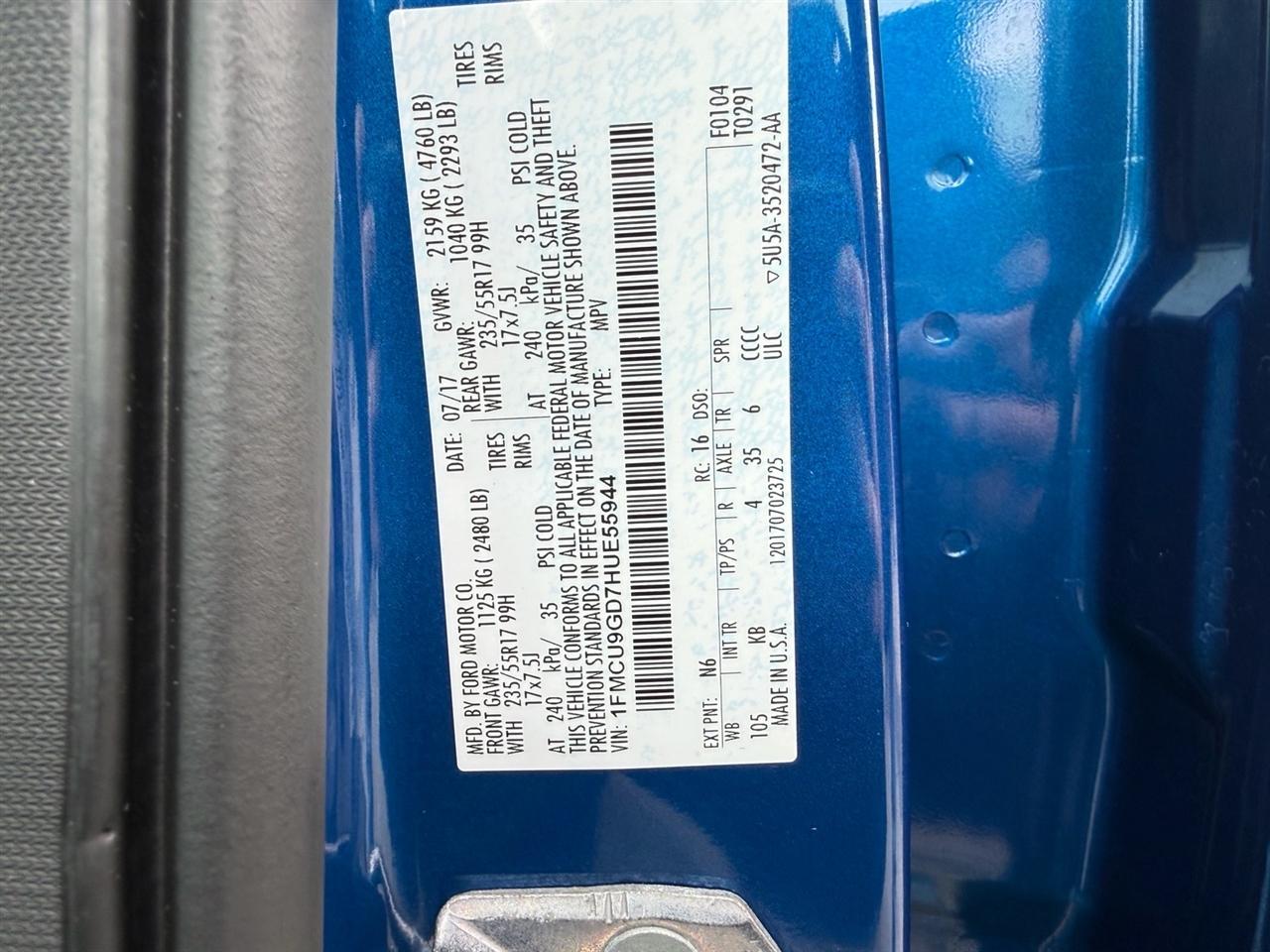 Ford Escape SE 4WD 2017