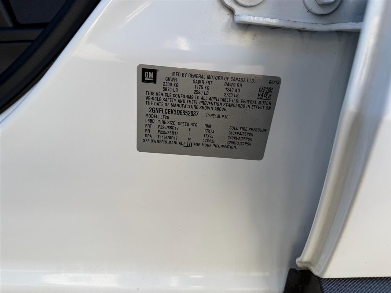 Chevrolet Equinox AWD 4dr LS 2013