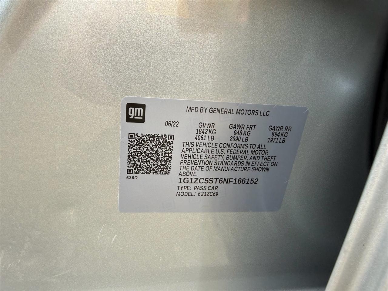 Chevrolet Malibu 4dr Sdn LS w/1FL 2022