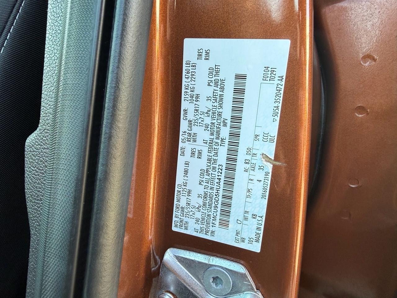Ford Escape SE 4WD 2017