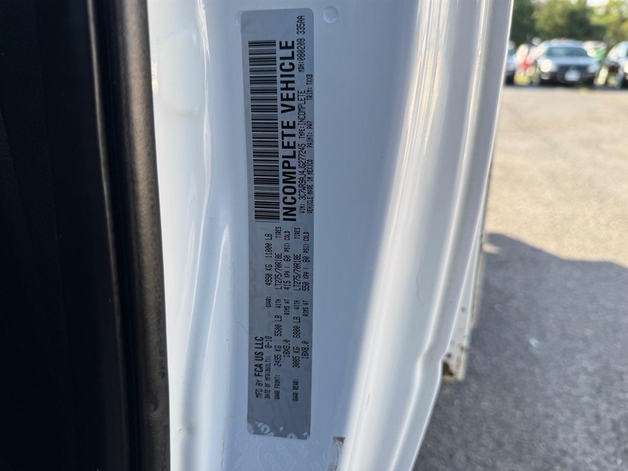 RAM 3500 Chassis Cab Tradesman 4WD Reg Cab 60" CA 143.5" WB 2018