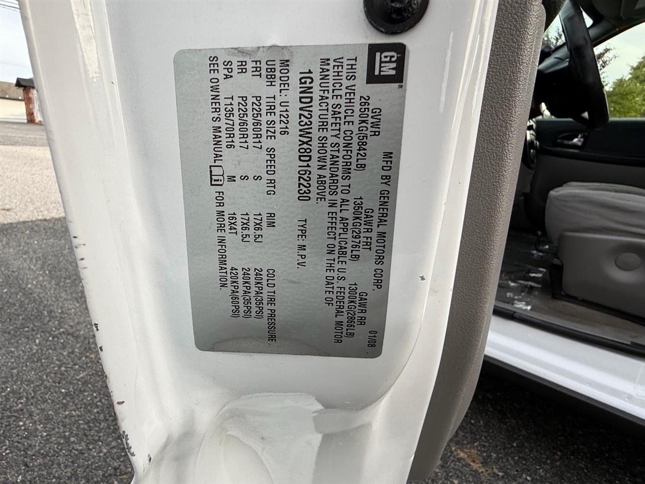 Chevrolet Uplander 4dr Ext WB LS 2008