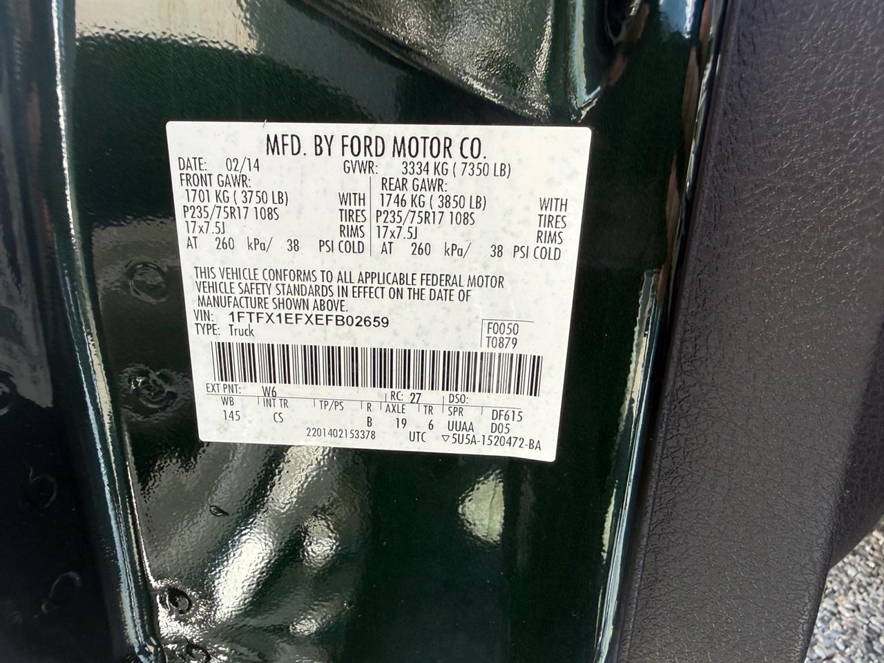 Ford F-150 4WD SuperCab 145" Lariat 2014