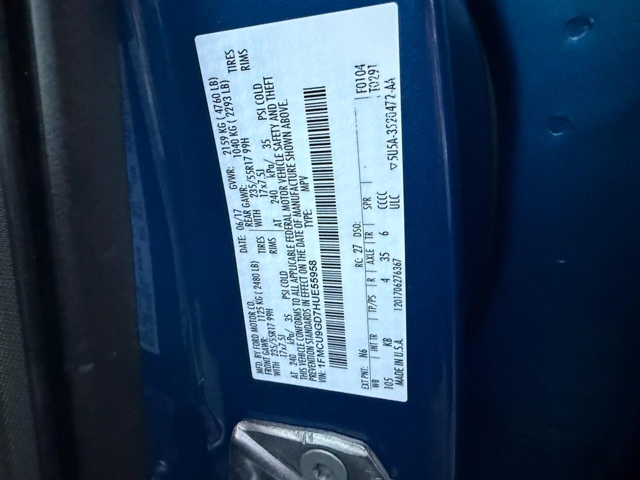 Ford Escape SE 4WD 2017
