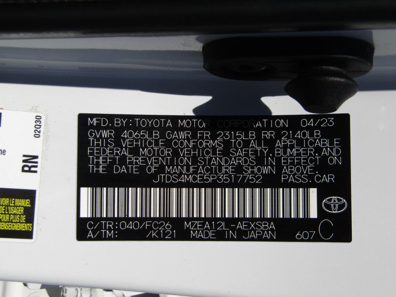 Toyota Corolla SE 2023