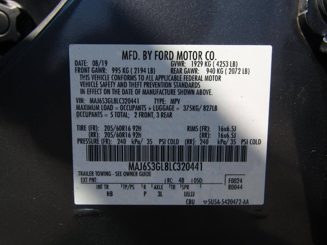 Ford EcoSport SE AWD 2020