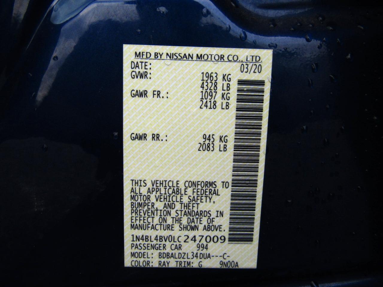 Nissan Altima 2.5 S 2020