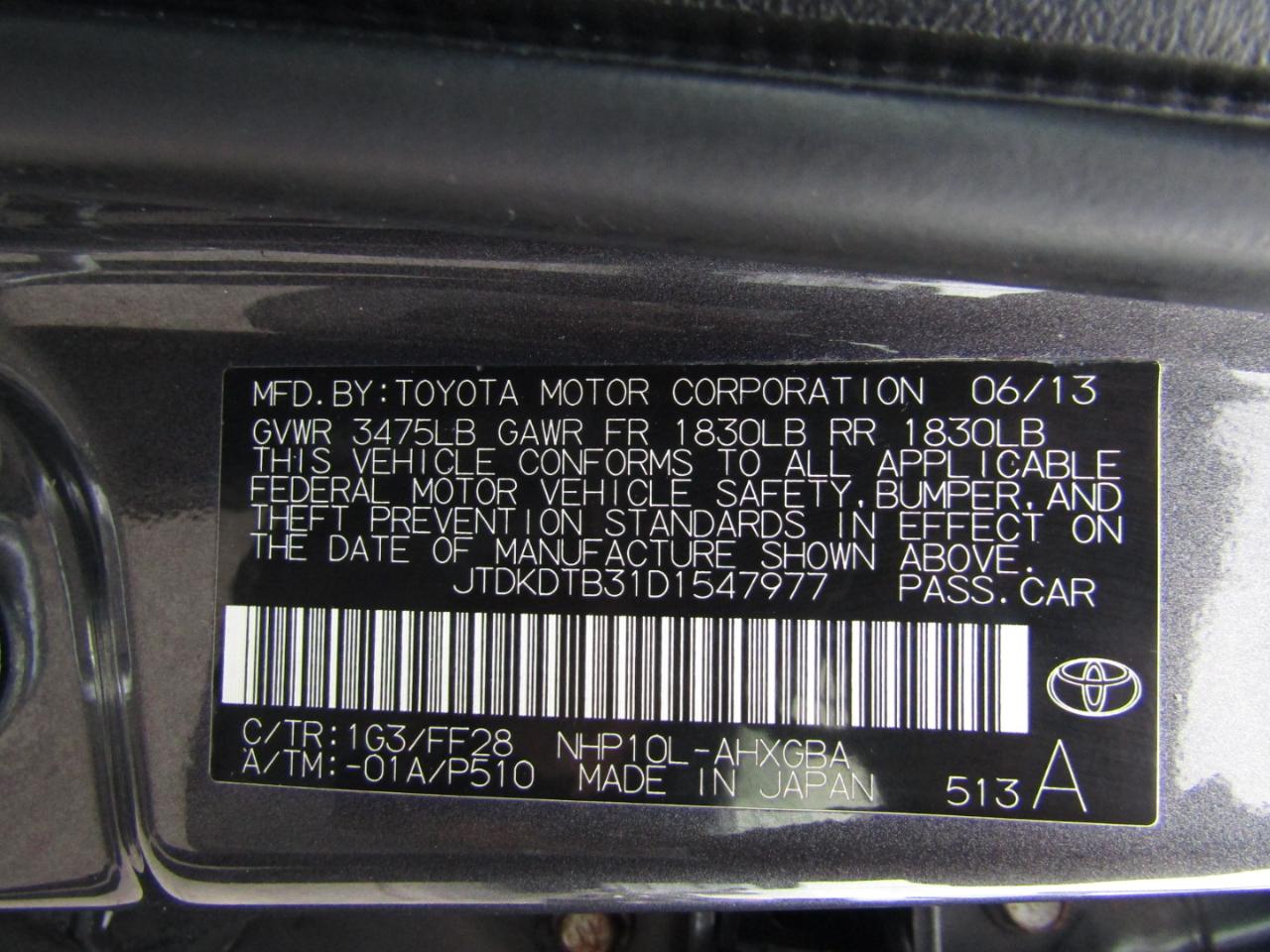 Toyota Prius c Three 2013