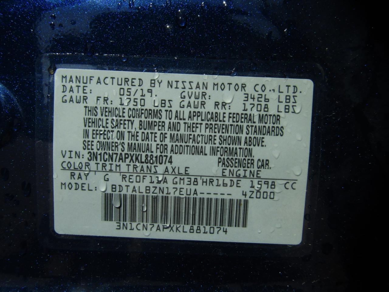 Nissan Versa 1.6 S 5M 2019