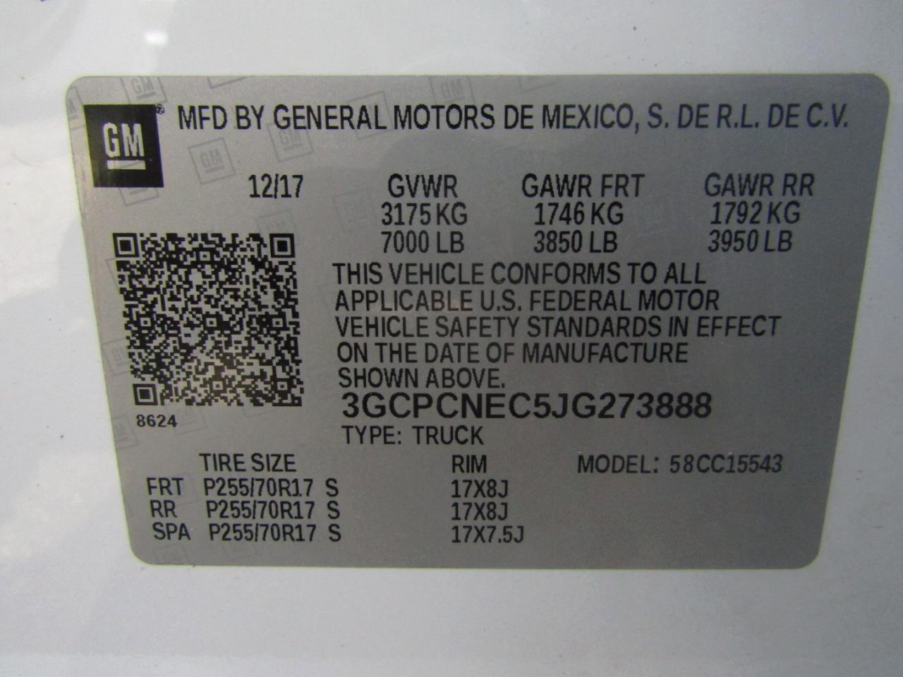 Chevrolet Silverado 1500 W/T Crew Cab 2018