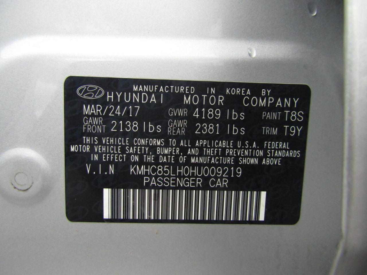 Hyundai Ioniq Electric Limited 2017