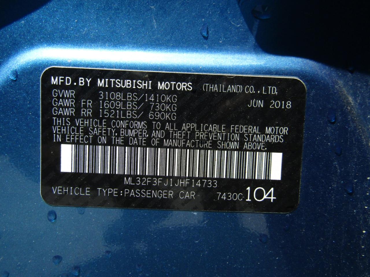 Mitsubishi Mirage G4 ES 2018