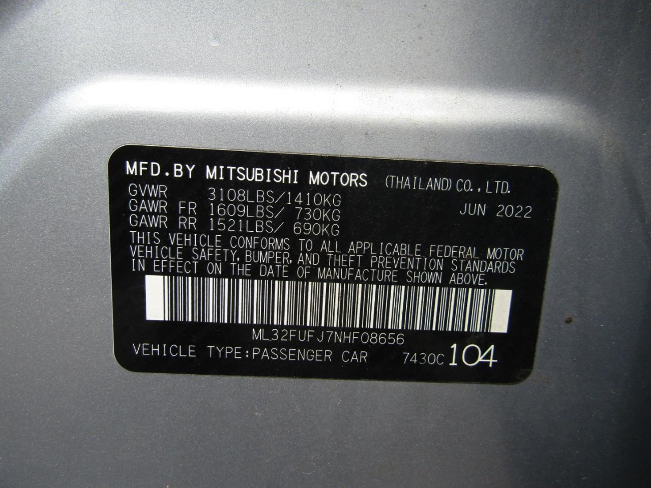 Mitsubishi Mirage G4 ES 2022