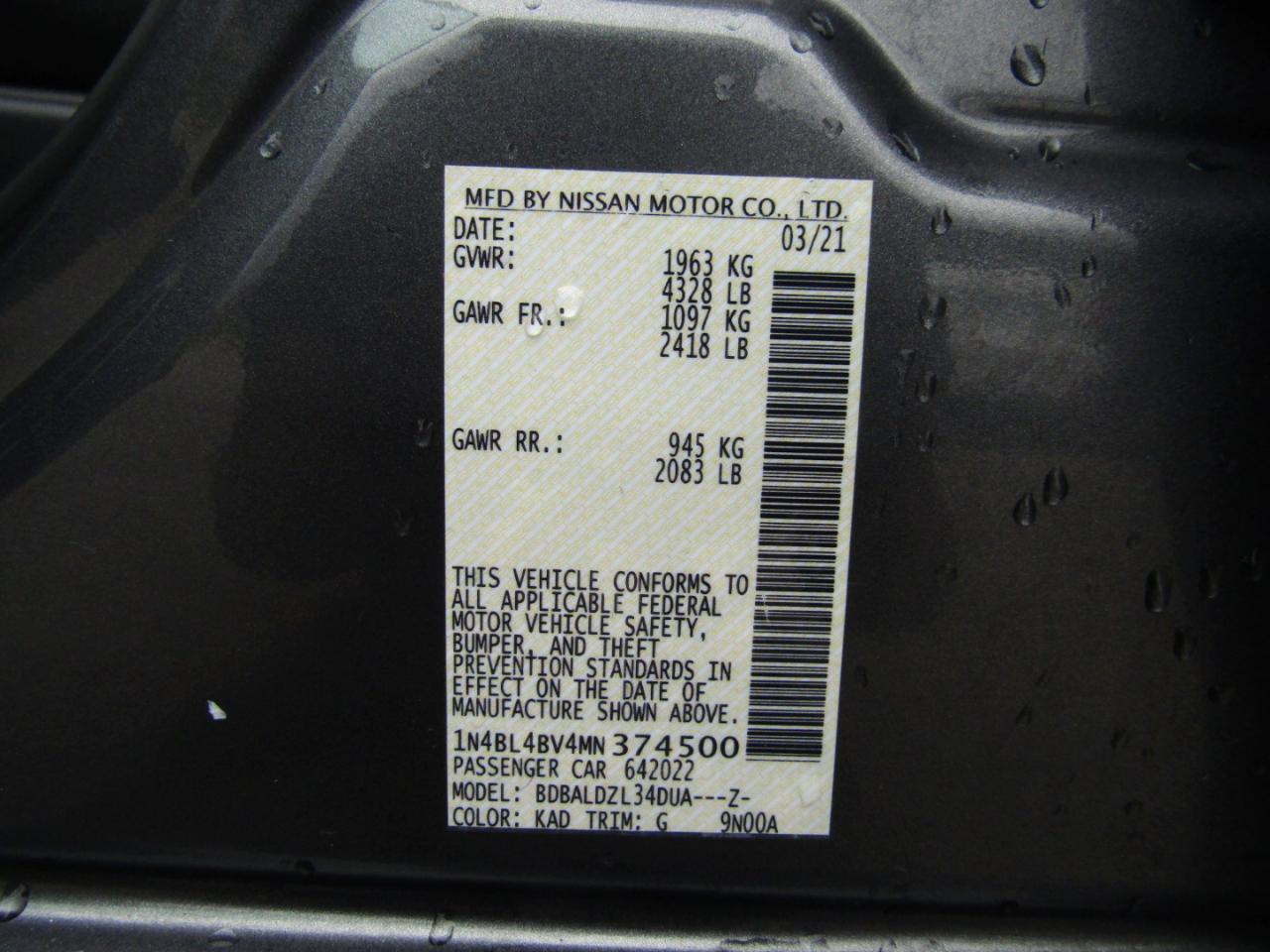 Nissan Altima 2.5 S 2021