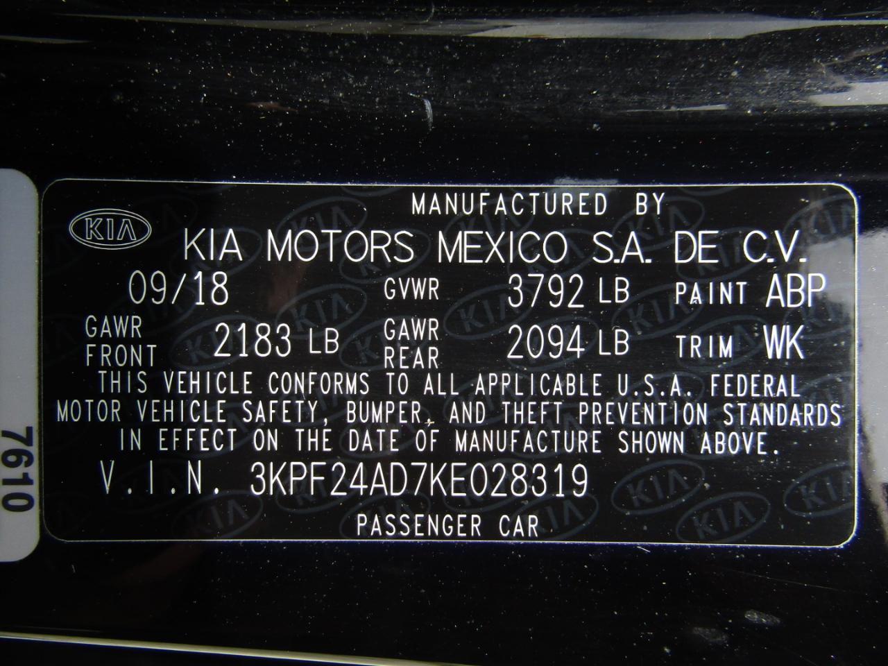 Kia Forte FE 6M 2019