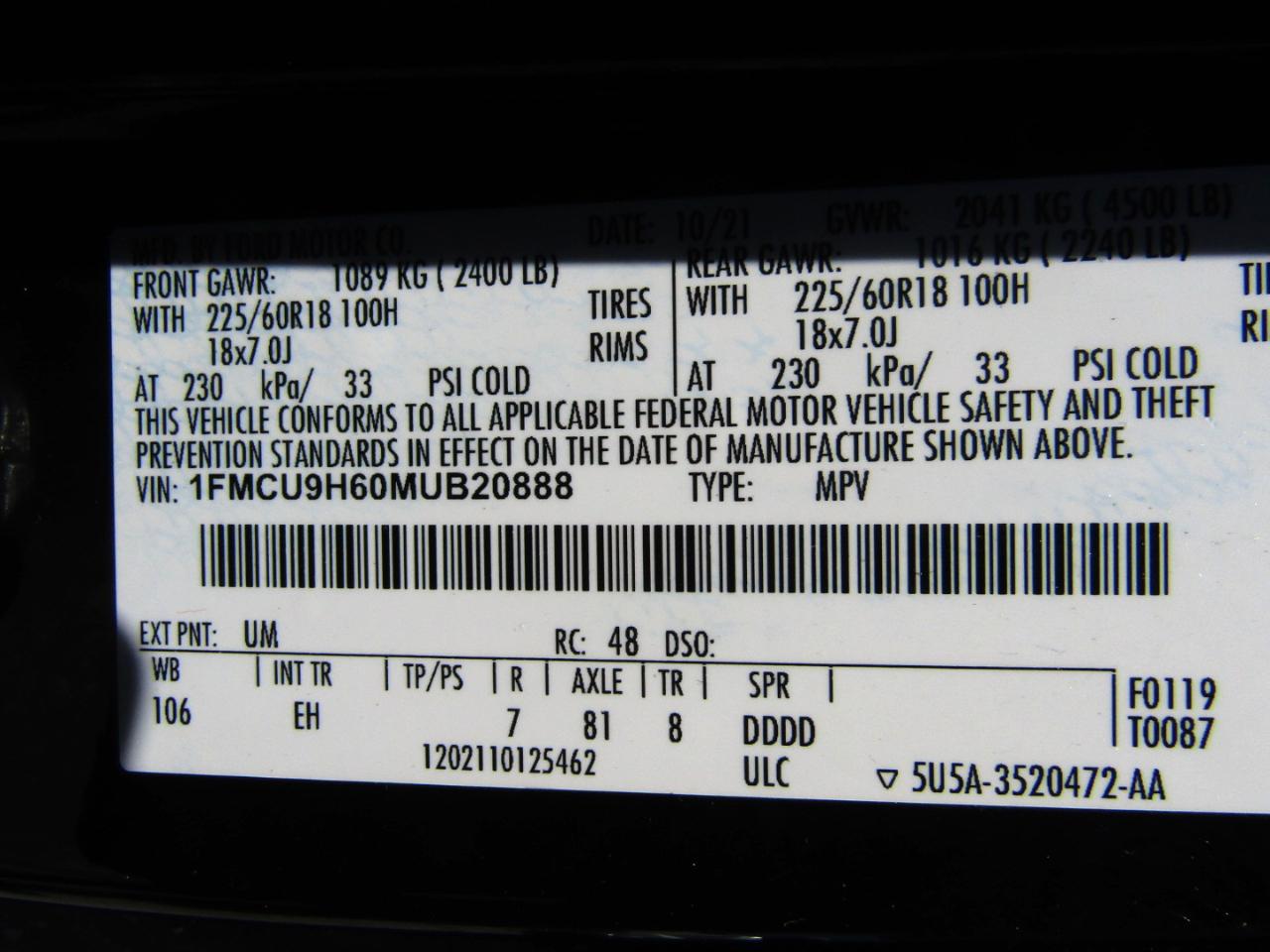 Ford Escape SEL AWD 2021
