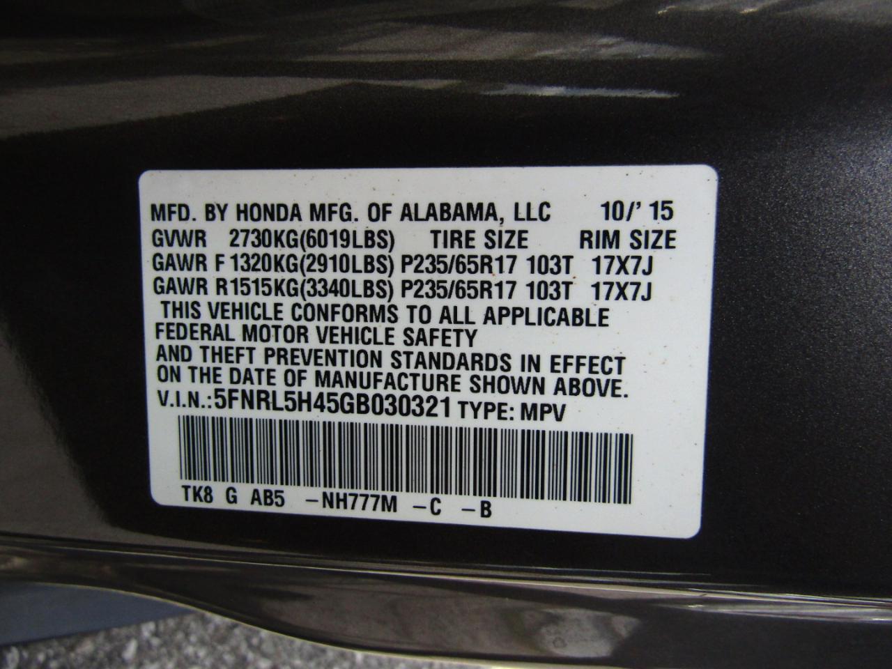 Honda Odyssey EX 2016