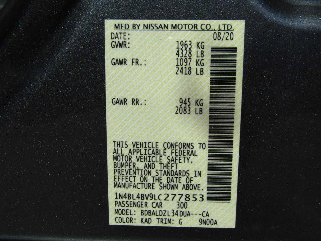 Nissan Altima 2.5 S 2020