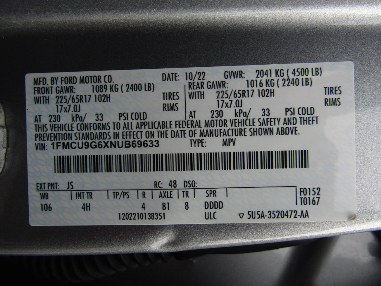 Ford Escape SE AWD 2022