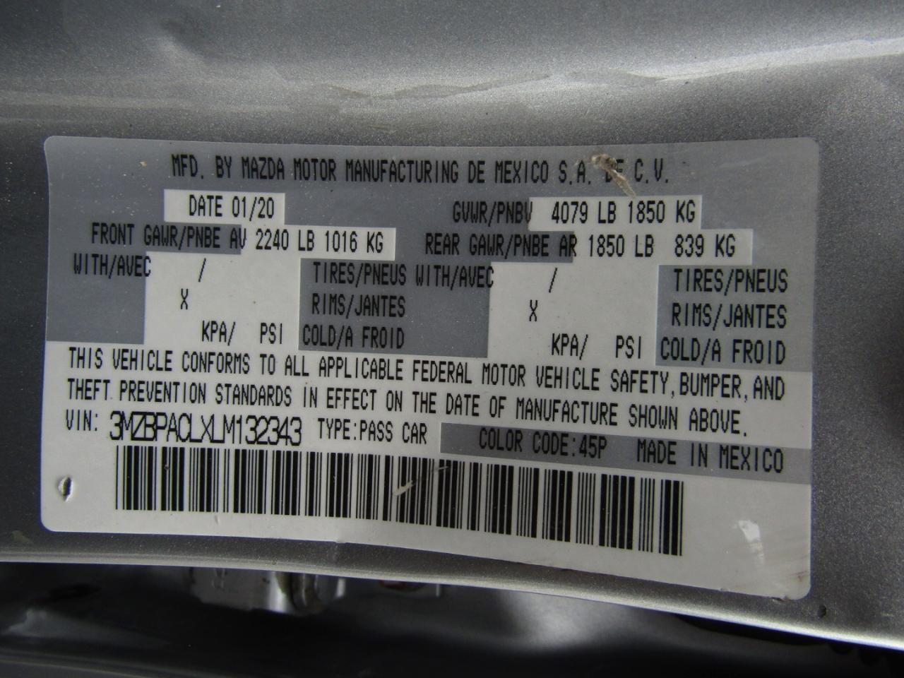 Mazda MAZDA3 Select 2020