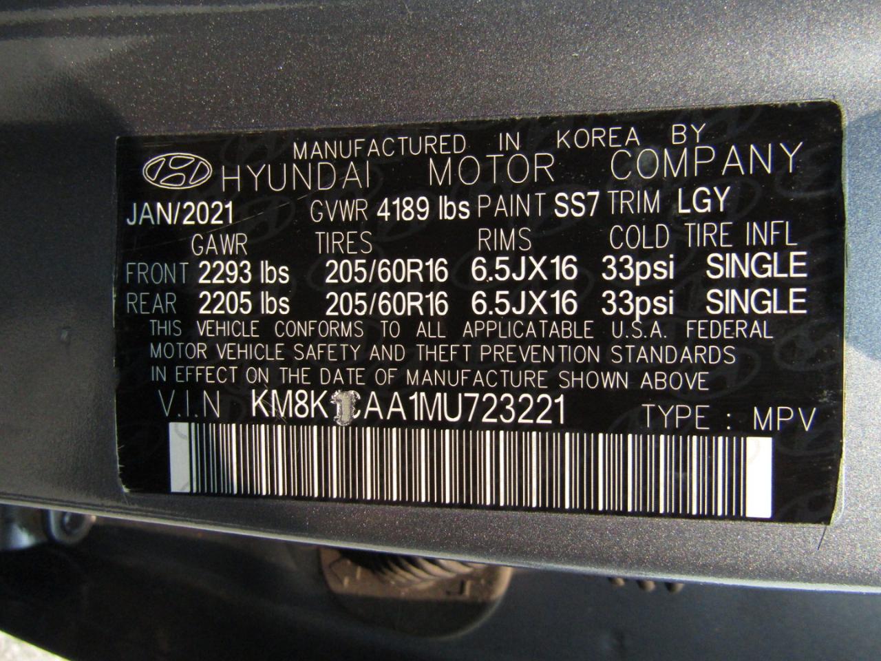 Hyundai Kona SE AWD 2021