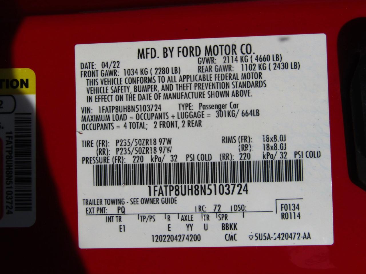 Ford Mustang EcoBoost Premium Convertible 2022