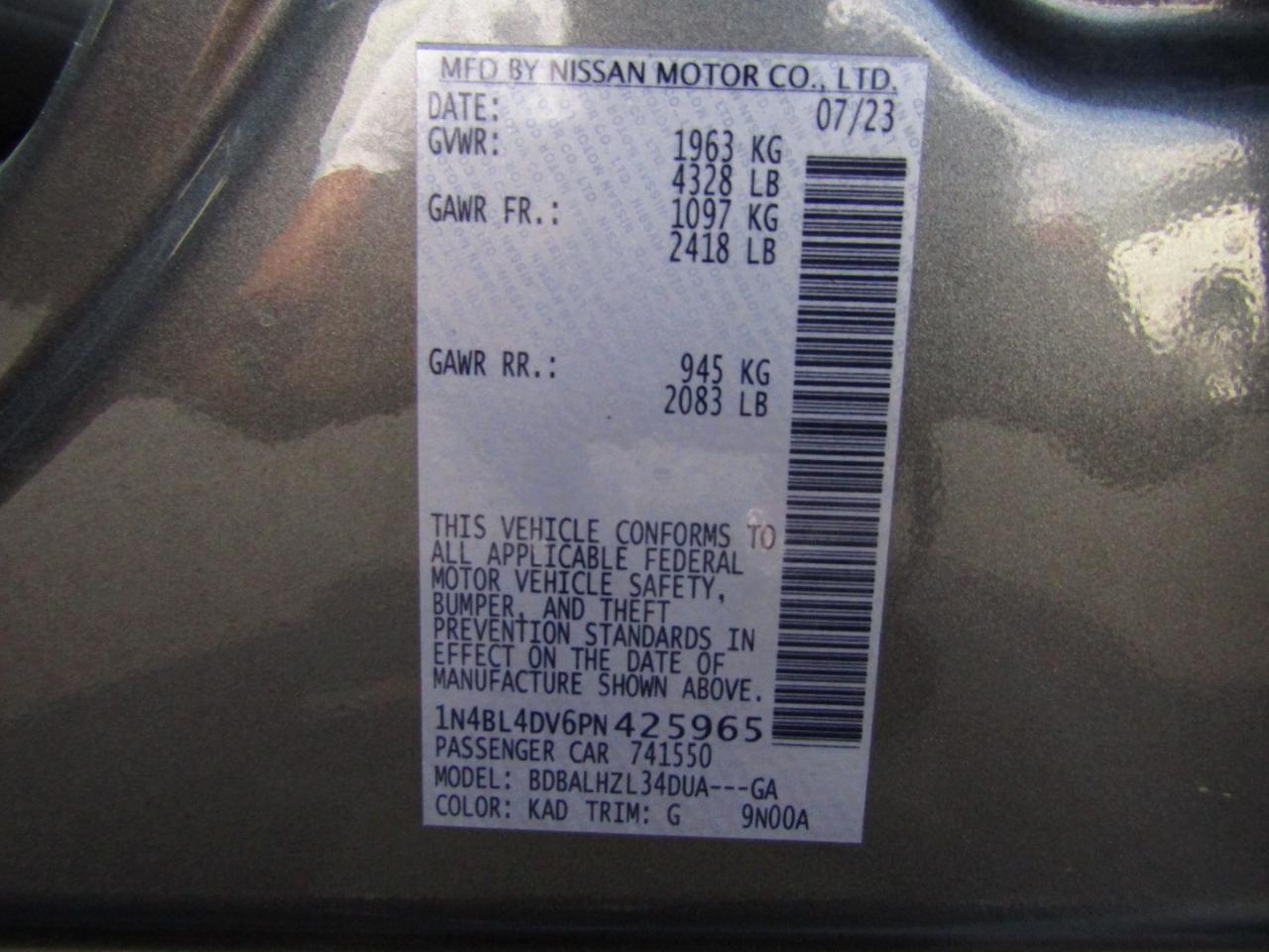Nissan Altima 2.5 SV 2023