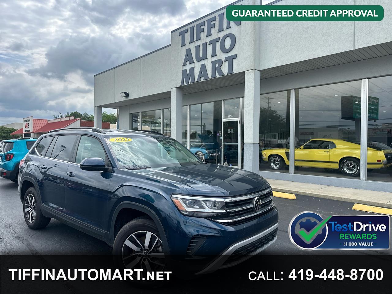 2022 Volkswagen Atlas 2.0T SE 4 x 4, 3Rd Row Seating