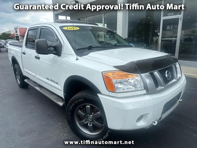 White 2015 Nissan Titan Pickup Truck Four-Wheel Drive Automatic