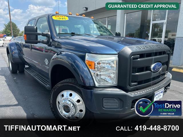 Blue 2016 Ford F-450 Super Duty Pickup Truck Four-Wheel Drive Automatic